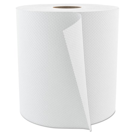 CASCADES PRO Select Hardwound Paper Towels, 1 Ply, Continuous Roll Sheets, 800 ft, White, 6 PK H084